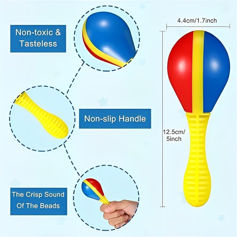 Dulier Maracas for Kids - Pair of maracitos(Set of 2) The First Instruments for Childrens - Image 4